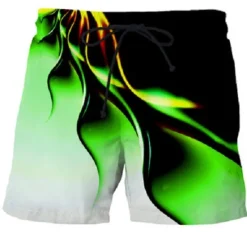Hot OUKU Men's Swim Trunks Swim Shorts Quick Dry Board Shorts Bathing Suit Drawstring with Pockets Swimming Surfing Beach Water Sports Printed Summer Green