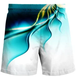 Hot OUKU Men's Swim Trunks Swim Shorts Quick Dry Board Shorts Bathing Suit Drawstring with Pockets Swimming Surfing Beach Water Sports Printed Summer Green
