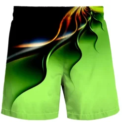 Hot OUKU Men's Swim Trunks Swim Shorts Quick Dry Board Shorts Bathing Suit Drawstring with Pockets Swimming Surfing Beach Water Sports Printed Summer Green