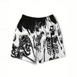 Outlet OUKU Men's Swim Trunks Swim Shorts Board Shorts Bottoms Drawstring with Pockets Swimming Surfing Beach Water Sports Printed Summer Spring Black