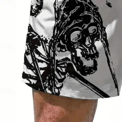 Outlet OUKU Men's Swim Trunks Swim Shorts Board Shorts Bottoms Drawstring with Pockets Swimming Surfing Beach Water Sports Printed Summer Spring Black