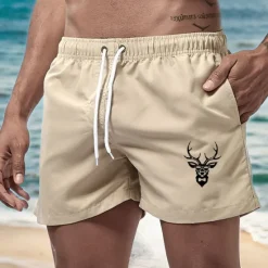 New OUKU Men's Swim Trunks Swim Shorts Board Shorts Bathing Suit Drawstring Mesh Lining with Pockets Swimming Surfing Beach Water Sports Printed Summer Spring