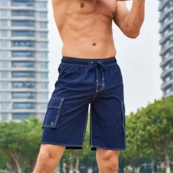 Sale OUKU Men's Swim Trunks Swim Shorts Board Shorts Bottoms Drawstring with Pockets Swimming Surfing Beach Water Sports Solid Colored Summer Spring