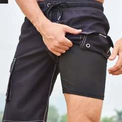 Sale OUKU Men's Swim Trunks Swim Shorts Board Shorts Bottoms Drawstring with Pockets Swimming Surfing Beach Water Sports Solid Colored Summer Spring