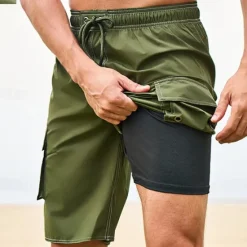 Sale OUKU Men's Swim Trunks Swim Shorts Board Shorts Bottoms Drawstring with Pockets Swimming Surfing Beach Water Sports Solid Colored Summer Spring