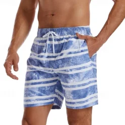Clearance OUKU Men's Swim Trunks Swim Shorts Board Shorts Bottoms Drawstring with Pockets Swimming Surfing Beach Water Sports Tropical Printed Summer Spring
