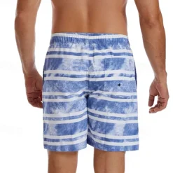 Clearance OUKU Men's Swim Trunks Swim Shorts Board Shorts Bottoms Drawstring with Pockets Swimming Surfing Beach Water Sports Tropical Printed Summer Spring