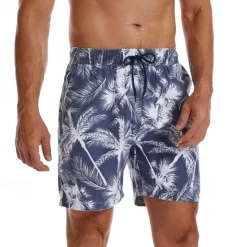 Clearance OUKU Men's Swim Trunks Swim Shorts Board Shorts Bottoms Drawstring with Pockets Swimming Surfing Beach Water Sports Tropical Printed Summer Spring