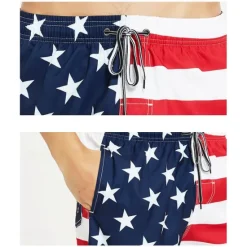 Outlet OUKU Men's Swim Trunks Swim Shorts Quick Dry Lightweight Board Shorts Bathing Suit Drawstring with Pockets Swimming Surfing Beach Water Sports Printed Summer Red