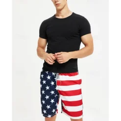 Outlet OUKU Men's Swim Trunks Swim Shorts Quick Dry Lightweight Board Shorts Bathing Suit Drawstring with Pockets Swimming Surfing Beach Water Sports Printed Summer Red