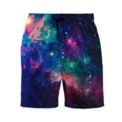 New OUKU Men's Swim Trunks Swim Shorts Quick Dry Lightweight Board Shorts Bottoms with Pockets Drawstring Swimming Surfing Beach Water Sports Universe Summer