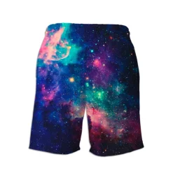 New OUKU Men's Swim Trunks Swim Shorts Quick Dry Lightweight Board Shorts Bottoms with Pockets Drawstring Swimming Surfing Beach Water Sports Universe Summer