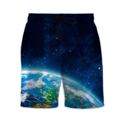 New OUKU Men's Swim Trunks Swim Shorts Quick Dry Lightweight Board Shorts Bottoms with Pockets Drawstring Swimming Surfing Beach Water Sports Universe Summer