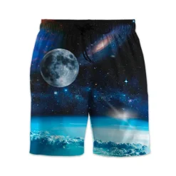 New OUKU Men's Swim Trunks Swim Shorts Quick Dry Lightweight Board Shorts Bottoms with Pockets Drawstring Swimming Surfing Beach Water Sports Universe Summer