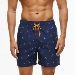 Online OUKU Men's Swim Trunks Swim Shorts Board Shorts Bathing Suit Drawstring with Pockets Swimming Surfing Beach Water Sports Printed Summer Spring