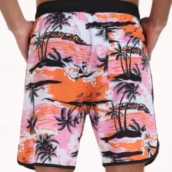 Best OUKU Men's Swim Trunks Swim Shorts Board Shorts Bathing Suit Drawstring with Pockets Swimming Surfing Beach Water Sports Printed Summer Spring