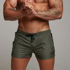 Sale OUKU Men's Swim Trunks Swim Shorts Board Shorts Bottoms Drawstring with Pockets Swimming Surfing Beach Water Sports Solid Colored Summer Spring