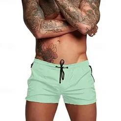 Sale OUKU Men's Swim Trunks Swim Shorts Board Shorts Bottoms Drawstring with Pockets Swimming Surfing Beach Water Sports Solid Colored Summer Spring
