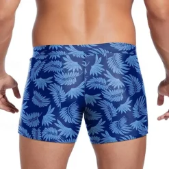 Online OUKU Men's Swim Trunks Swim Shorts Swimwear Bottoms Drawstring Swimming Surfing Beach Water Sports Printed Summer Spring Blue