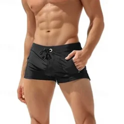 Hot OUKU Men's Swim Trunks Swim Shorts Swimwear Bottoms Drawstring Swimming Surfing Beach Water Sports Solid Colored Summer Spring