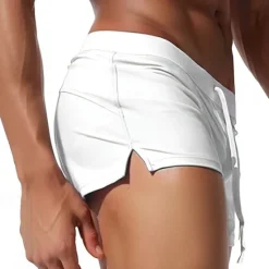 Hot OUKU Men's Swim Trunks Swim Shorts Swimwear Bottoms Drawstring Swimming Surfing Beach Water Sports Solid Colored Summer Spring