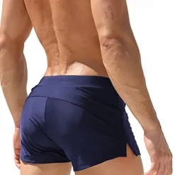 Hot OUKU Men's Swim Trunks Swim Shorts Swimwear Bottoms Drawstring Swimming Surfing Beach Water Sports Solid Colored Summer Spring