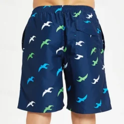 Hot OUKU Men's Swim Trunks Swim Shorts Quick Dry Lightweight Board Shorts Bathing Suit with Pockets Drawstring Swimming Surfing Beach Water Sports Printed Summer Blue