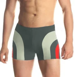Online OUKU Men's Swim Trunks Swim Shorts Swimwear Bottoms Swimming Surfing Beach Water Sports Printed Summer Spring Gray