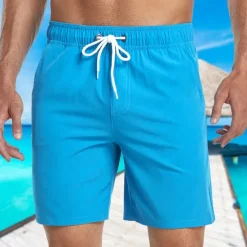 Discount OUKU Men's Swim Trunks Swim Shorts Board Shorts Pocket Drawstring Elastic Waistband With Compression Liner Shorts Outdoor Beach Swimming Pool Quick Dry Lightweight Soft Swimming Beach Tailored Fit