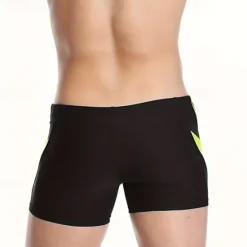 OUKU Men's Swim Trunks Swim Shorts Spandex Swimwear Bottoms Swimming Surfing Beach Water Sports Patchwork Summer Spring Black