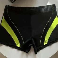 OUKU Men's Swim Trunks Swim Shorts Spandex Swimwear Bottoms Swimming Surfing Beach Water Sports Patchwork Summer Spring Black