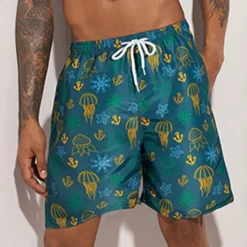 Online OUKU Men's Swim Trunks Swim Shorts Quick Dry Lightweight Board Shorts Bathing Suit Mesh Lining with Pockets Drawstring Swimming Surfing Beach Water Sports Printed Summer