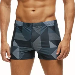 Discount OUKU Men's Swim Trunks Swim Shorts Swimwear Bottoms Swimming Surfing Beach Water Sports Patchwork Summer Spring