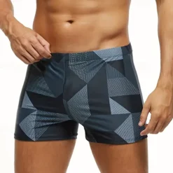 Discount OUKU Men's Swim Trunks Swim Shorts Swimwear Bottoms Swimming Surfing Beach Water Sports Patchwork Summer Spring