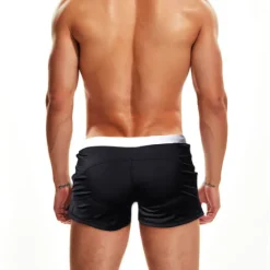 Online OUKU Men's Swim Trunks Swimwear Boxer Swim Shorts Lace up with Mesh lining Solid Colored Tropical Quick Dry Holiday Swimming Pool Sporty Basic Slim Light Blue Black