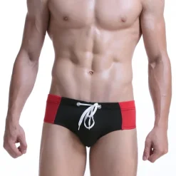 OUKU Men's Swimwear Swim Briefs Swim Thong Print Color Block Breathable Soft Outdoor Casual Daily Hawaiian Stylish Black Navy Blue Micro-elastic