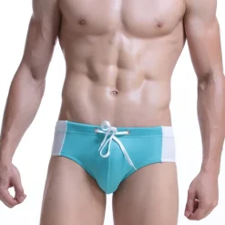 OUKU Men's Swimwear Swim Briefs Swim Thong Print Color Block Breathable Soft Outdoor Casual Daily Hawaiian Stylish Black Navy Blue Micro-elastic