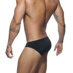 Sale OUKU Men's Swimwear Swim Briefs Swim Thong Plain Breathable Soft Daily Wear Weekend Stylish Simple Black White