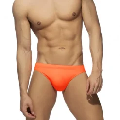 Sale OUKU Men's Swimwear Swim Briefs Swim Thong Plain Breathable Soft Daily Wear Weekend Stylish Simple Black White