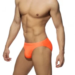 Sale OUKU Men's Swimwear Swim Briefs Swim Thong Plain Breathable Soft Daily Wear Weekend Stylish Simple Black White