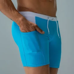 Hot OUKU Men's Swimwear Swim Shorts Swim Trunks Boxer Swim Shorts Shorts Plain Comfort Breathable Outdoor Daily Going out Sports Hawaiian Black Blue