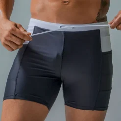 Hot OUKU Men's Swimwear Swim Shorts Swim Trunks Boxer Swim Shorts Shorts Plain Comfort Breathable Outdoor Daily Going out Sports Hawaiian Black Blue
