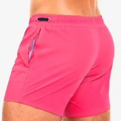 Sale OUKU Men's Swimwear Swim Shorts Swim Trunks Boxer Swim Shorts Shorts Plain Comfort Breathable Outdoor Daily Going out Sports Hawaiian White Pink