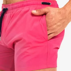 Sale OUKU Men's Swimwear Swim Shorts Swim Trunks Boxer Swim Shorts Shorts Plain Comfort Breathable Outdoor Daily Going out Sports Hawaiian White Pink