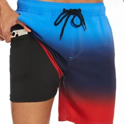 New OUKU Men's Swimwear Swim Shorts Swim Trunks Plain Comfort Breathable Outdoor Daily Going out Fashion Casual Azure Black