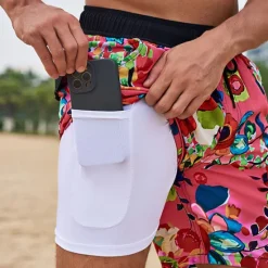 New OUKU Men's Swimwear Swim Shorts Swim Trunks Plain Comfort Breathable Outdoor Daily Going out Fashion Casual Azure Black