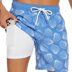 New OUKU Men's Swimwear Swim Shorts Swim Trunks Plain Comfort Breathable Outdoor Daily Going out Fashion Casual Azure Black