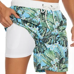 New OUKU Men's Swimwear Swim Shorts Swim Trunks Plain Comfort Breathable Outdoor Daily Going out Fashion Casual Azure Black