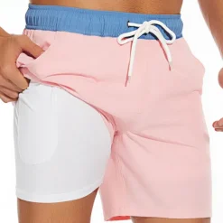 New OUKU Men's Swimwear Swim Shorts Swim Trunks Plain Comfort Breathable Outdoor Daily Going out Fashion Casual Azure Black
