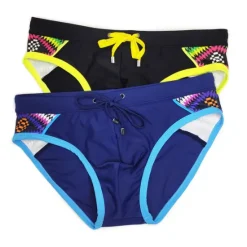 Online OUKU Men's Swimwear Swim Shorts Shorts Swim Briefs Print Print Comfort Breathable Outdoor Daily Going out Sports Hawaiian Black Blue